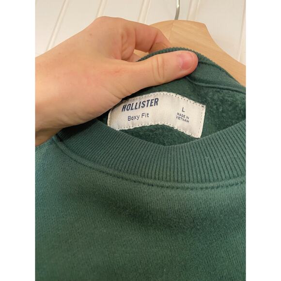 Hollister Scooby Doo Embroidered Sweatshirt Men's Large Green Boxy Fit, cartoon - Picture 3 of 4